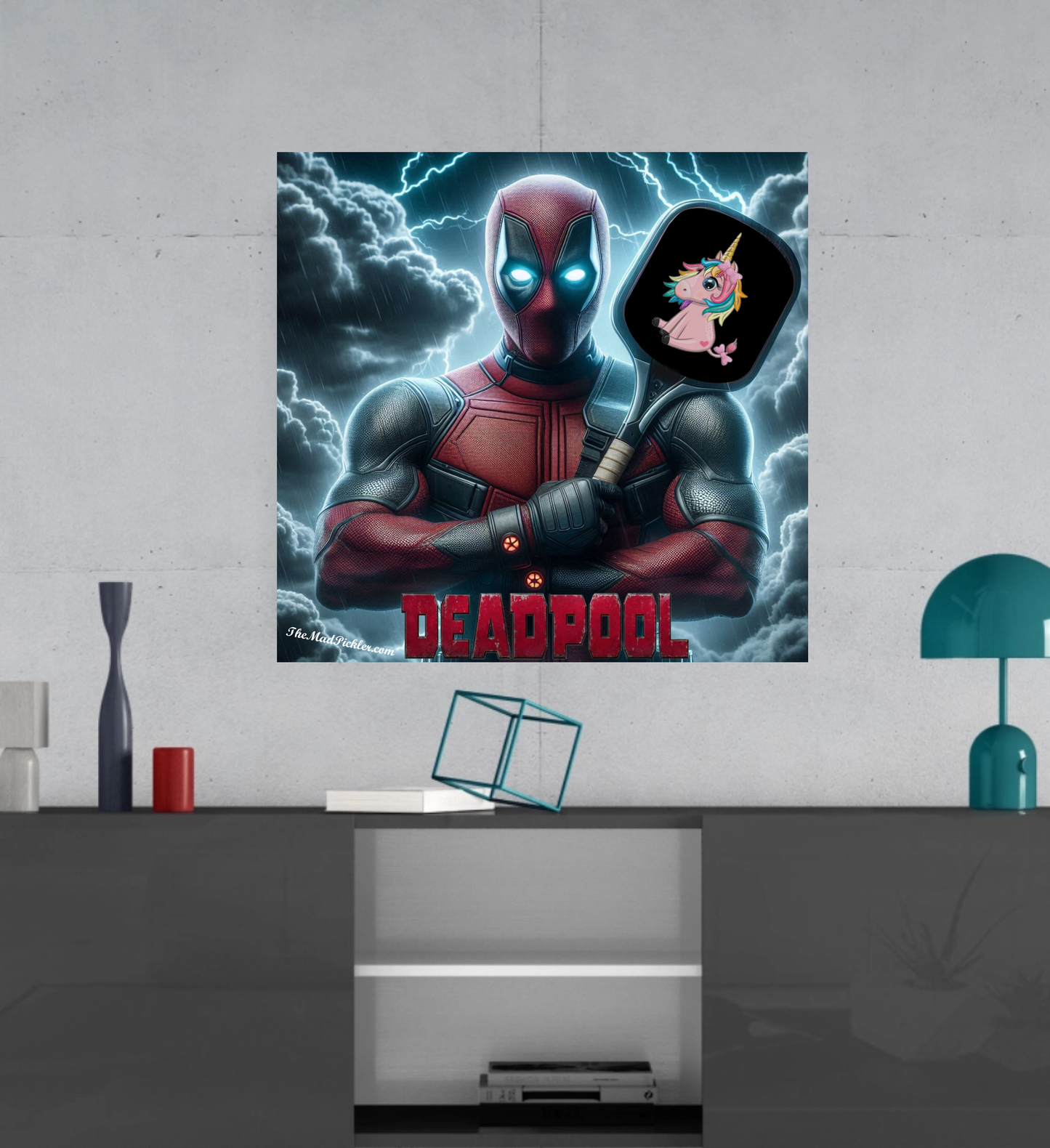 "DeadPool - Unicorn -  Ready To Hang  Canvas Hi-Res Wall Artwork