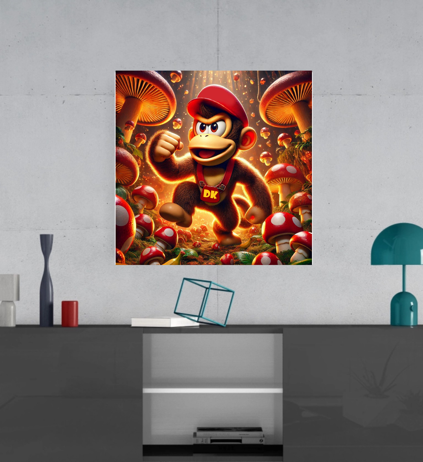 Diddy Kong - Mario Brothers -  Ready To Hang  Canvas Hi-Res Wall Artwork