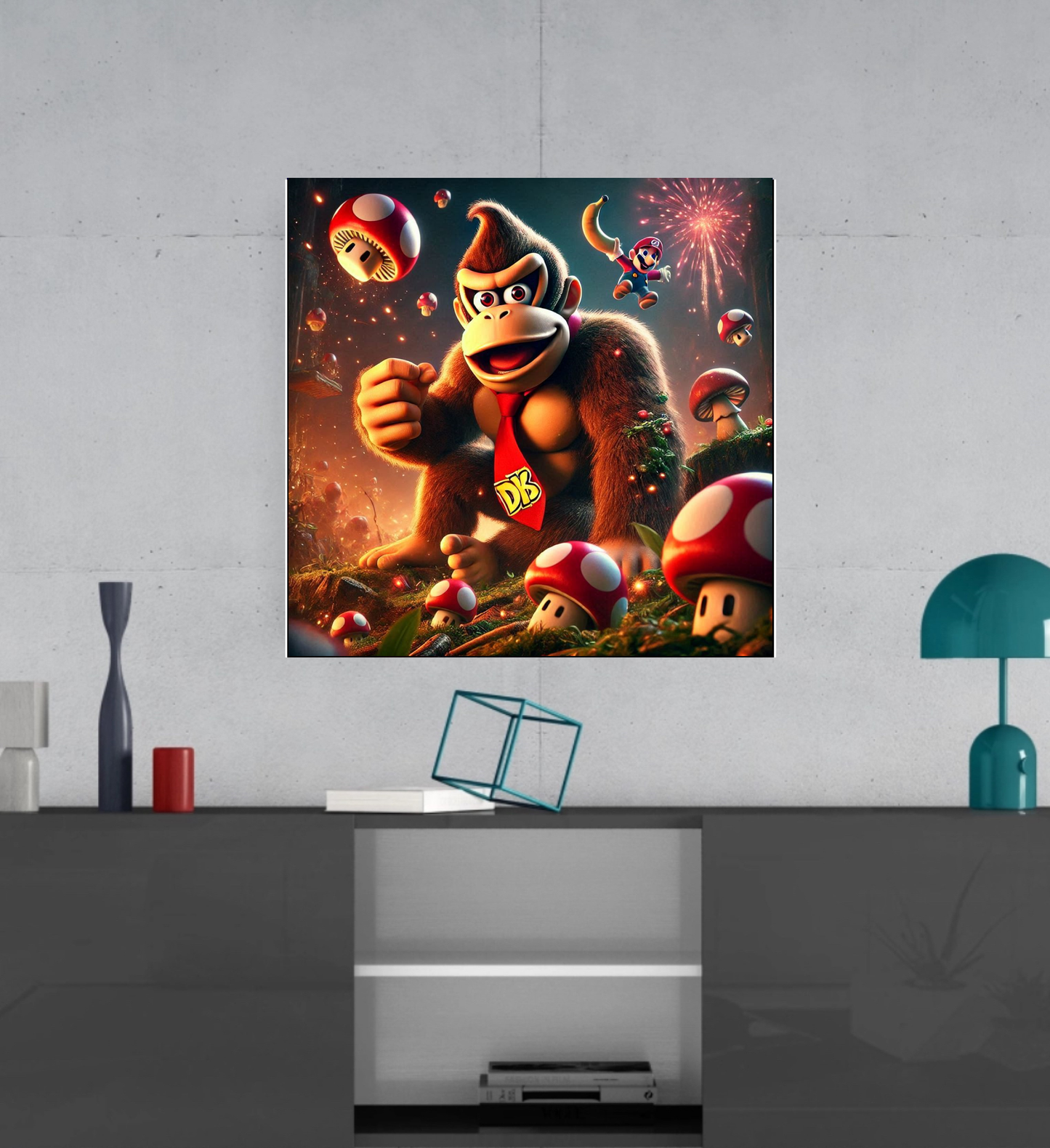 Donkey Kong - Mario Brothers -  Ready To Hang  Canvas Hi-Res Wall Artwork