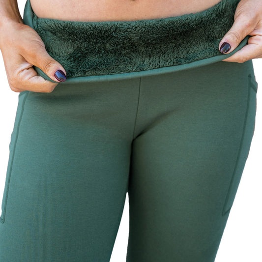 Fleece Lined Leggings | Hunter Green