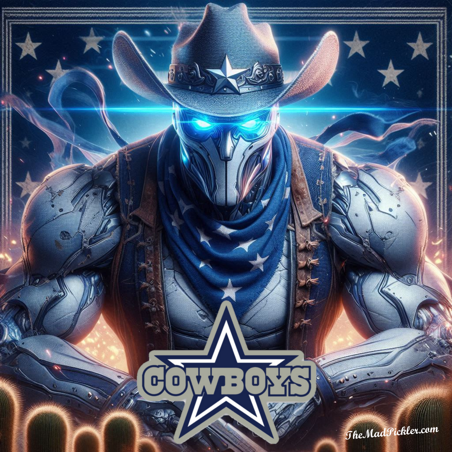 Dallas Electric Cowboy -  Ready To Hang  Canvas Hi-Res Wall Artwork