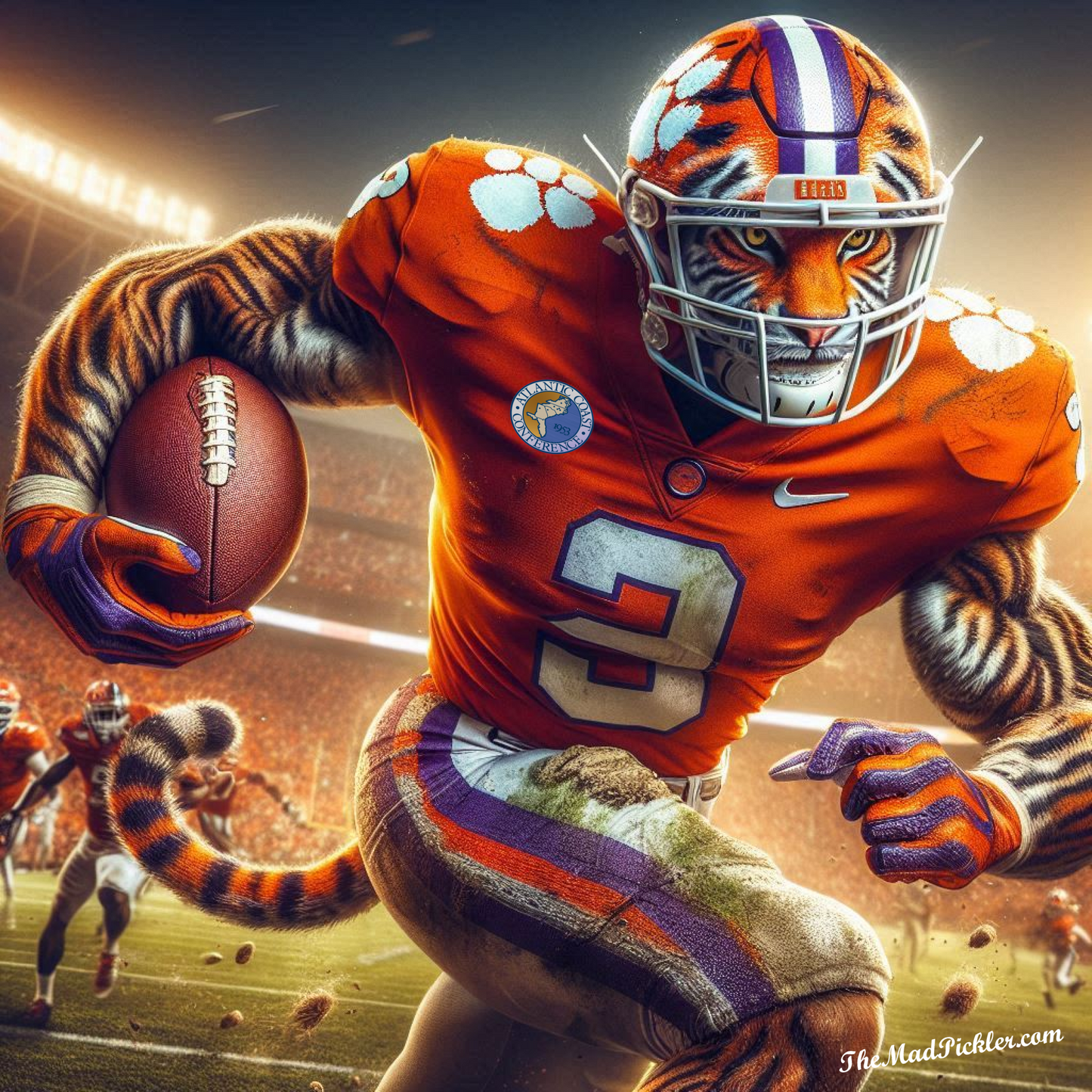 Clemson Tiger Football -  Ready To Hang  Canvas Hi-Res Wall Artwork