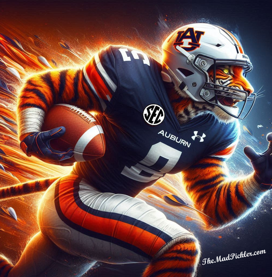 Auburn Tiger Football #2 - Ready To Hang  Canvas Hi-Res Wall Artwork