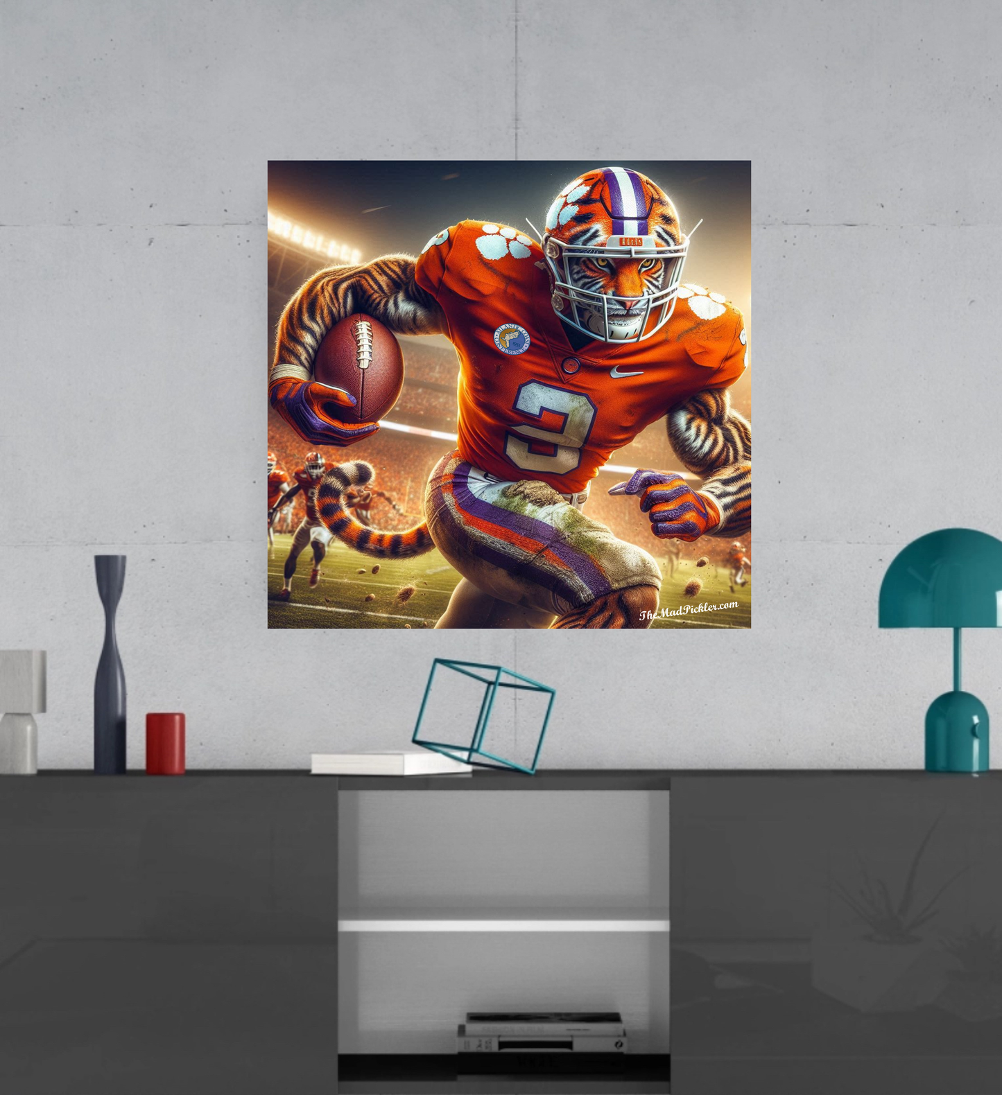 Clemson Tiger Football -  Ready To Hang  Canvas Hi-Res Wall Artwork