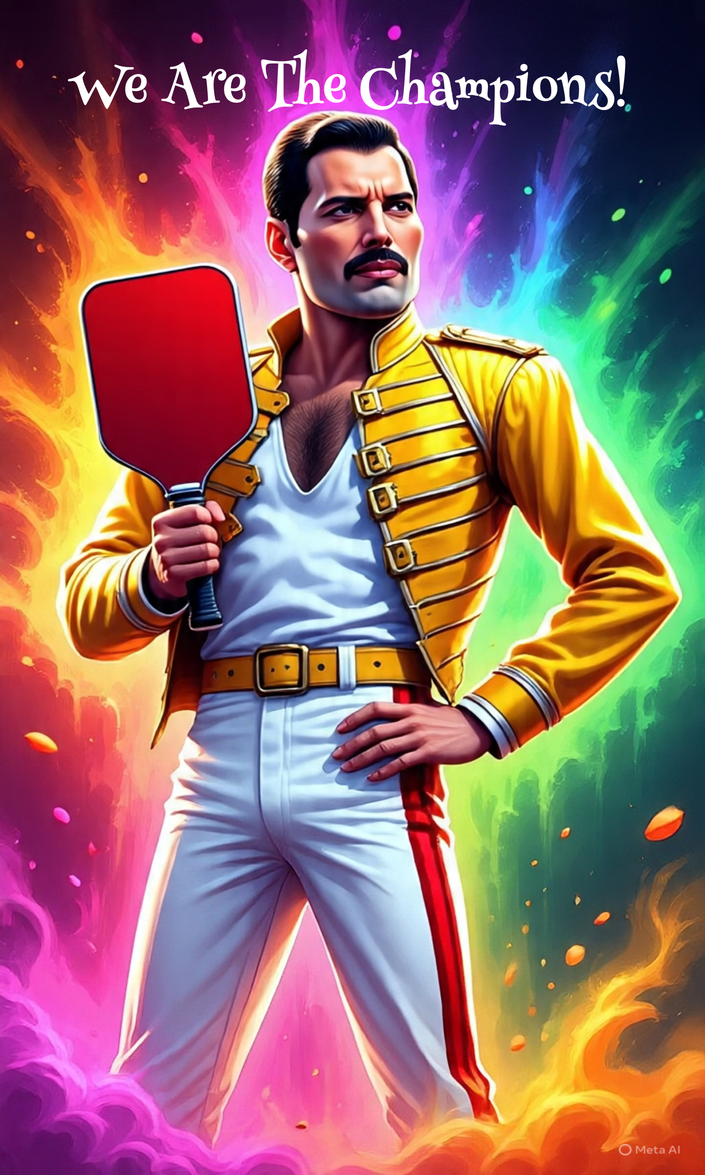 Freddy Mercury - "We Are The Champions!" - Ready To Hang  Canvas Hi-Res Wall Artwork