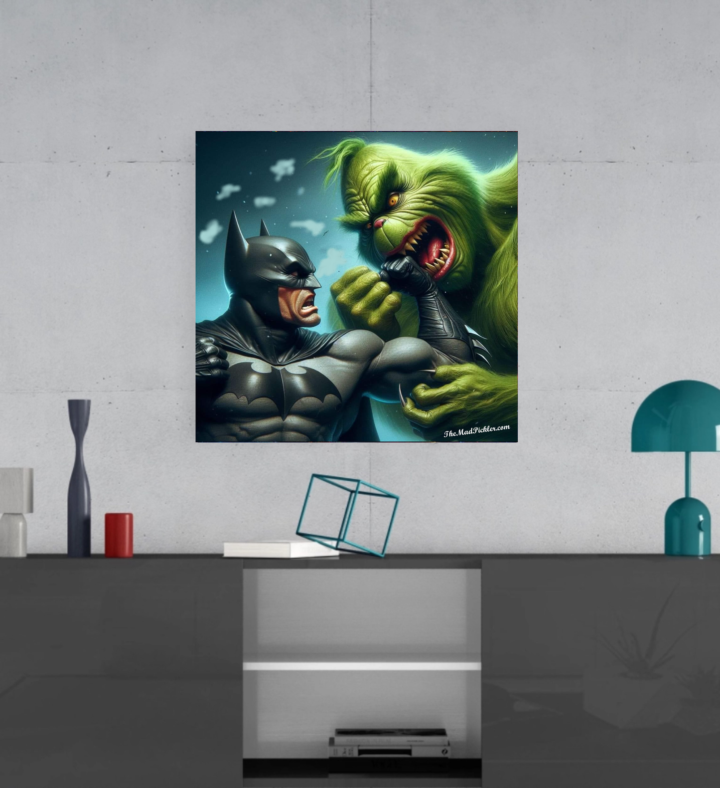 Grinch Vs Batman -  Ready To Hang  Canvas Hi-Res Wall Artwork