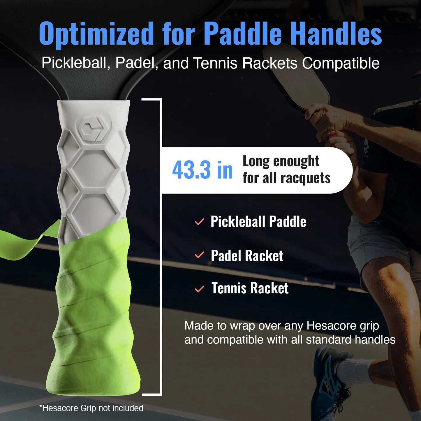 Hesacore Hesatac Overgrip – Neon Green
