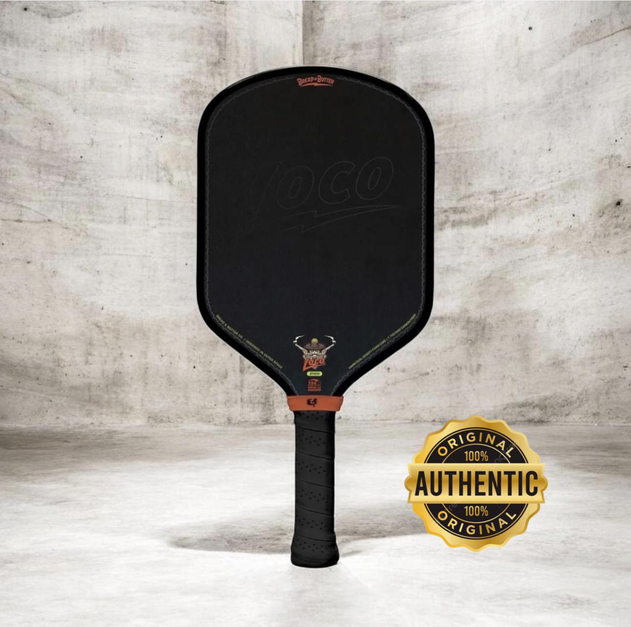 Bread & Butter LOCO Black Hybrid 16mm Pickleball Paddle