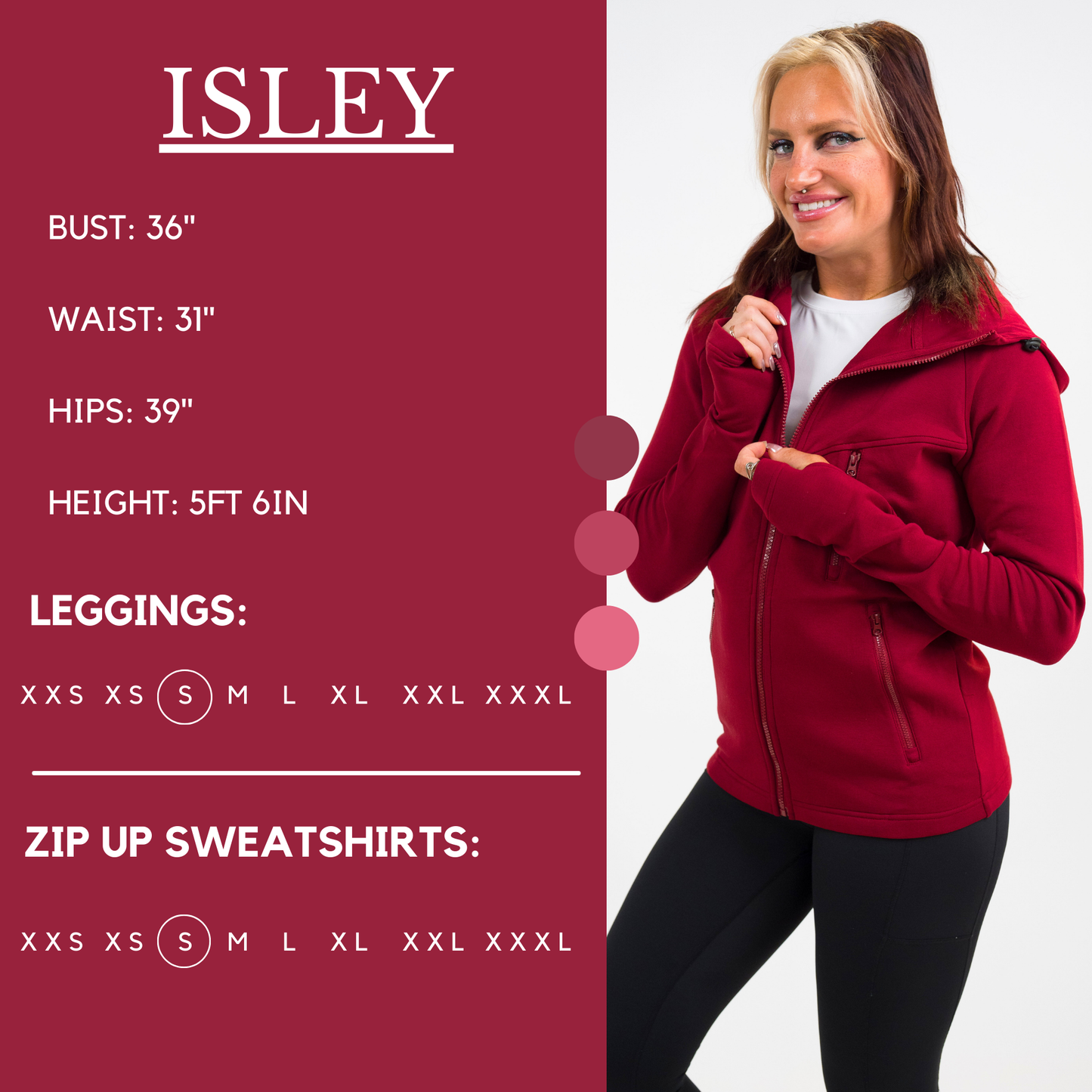 Rest Day Zip Up Sweatshirt | Dark Red