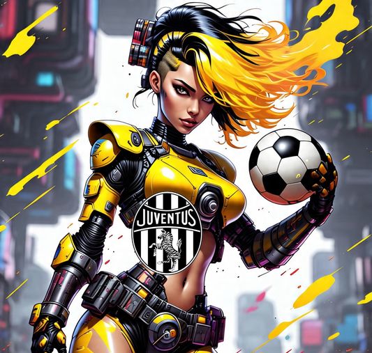 Juventus Football Club - Cyberpunk - Ready To Hang Canvas Hi-Res Wall Artwork