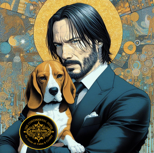 John Wick and Daisy - Canvas Hi-Res Wall Artwork