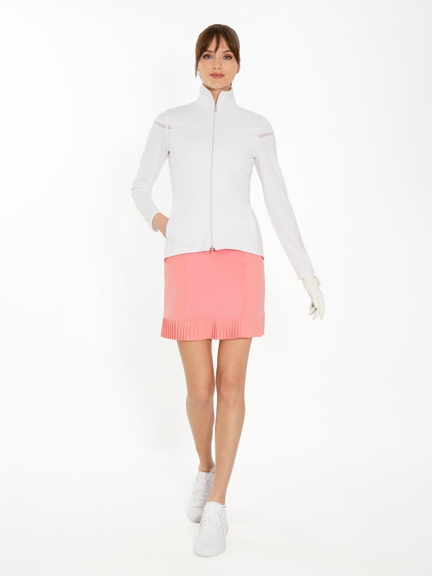 Kai 17" Pleated Skirt - Plumeria