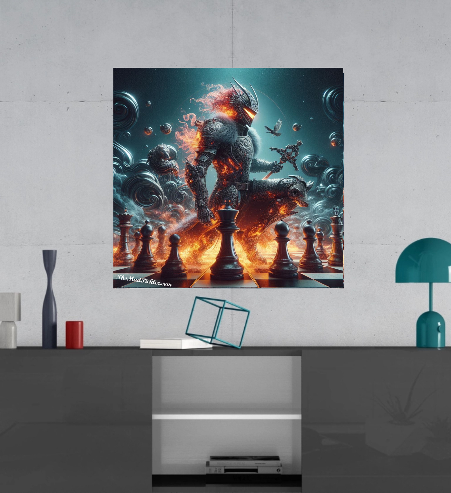 Chess Collection -  Knight - Ready To Hang  Canvas Hi-Res Wall Artwork