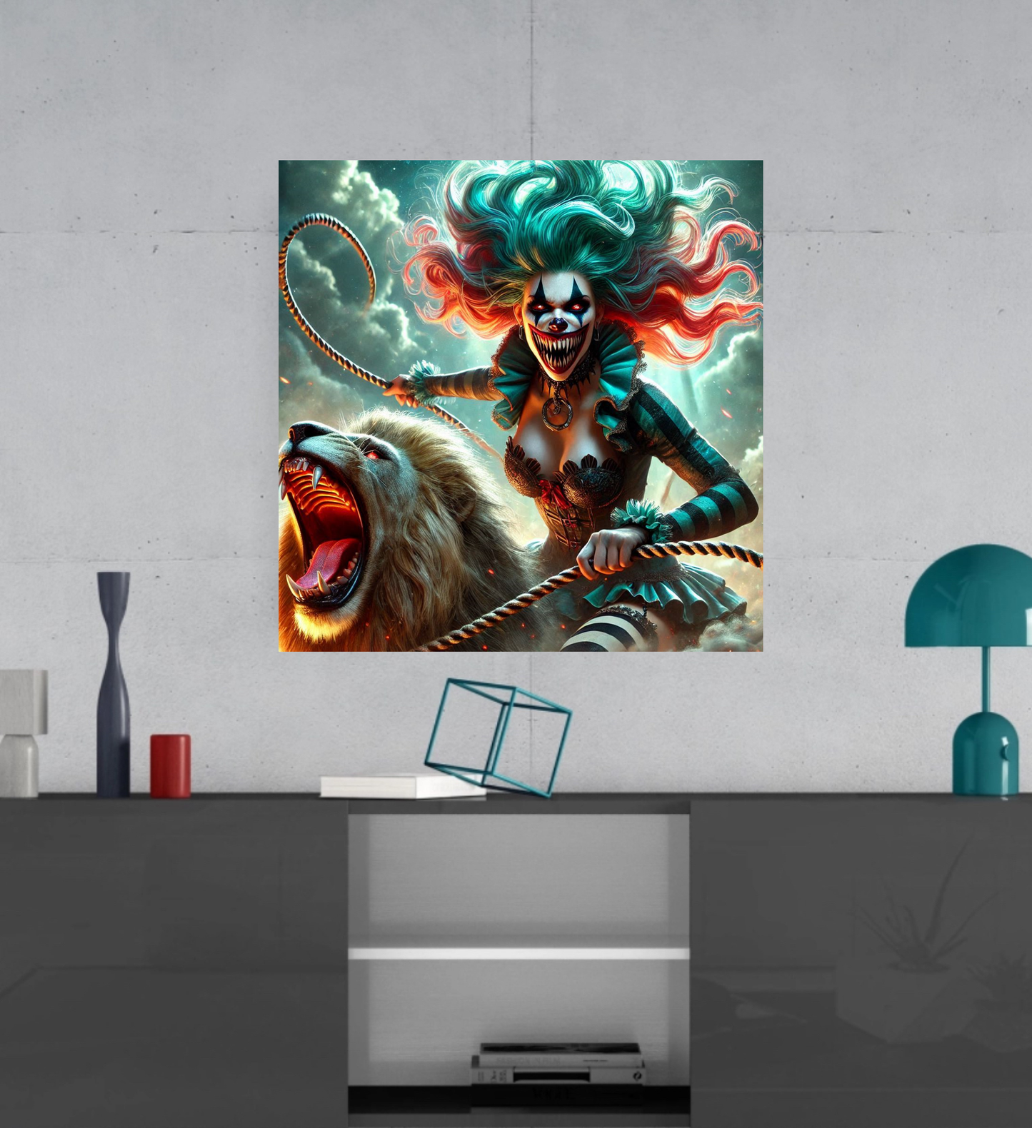 Krazy Clowns - Jezabelia and Jinx -  Ready To Hang  Canvas Hi-Res Wall Artwork