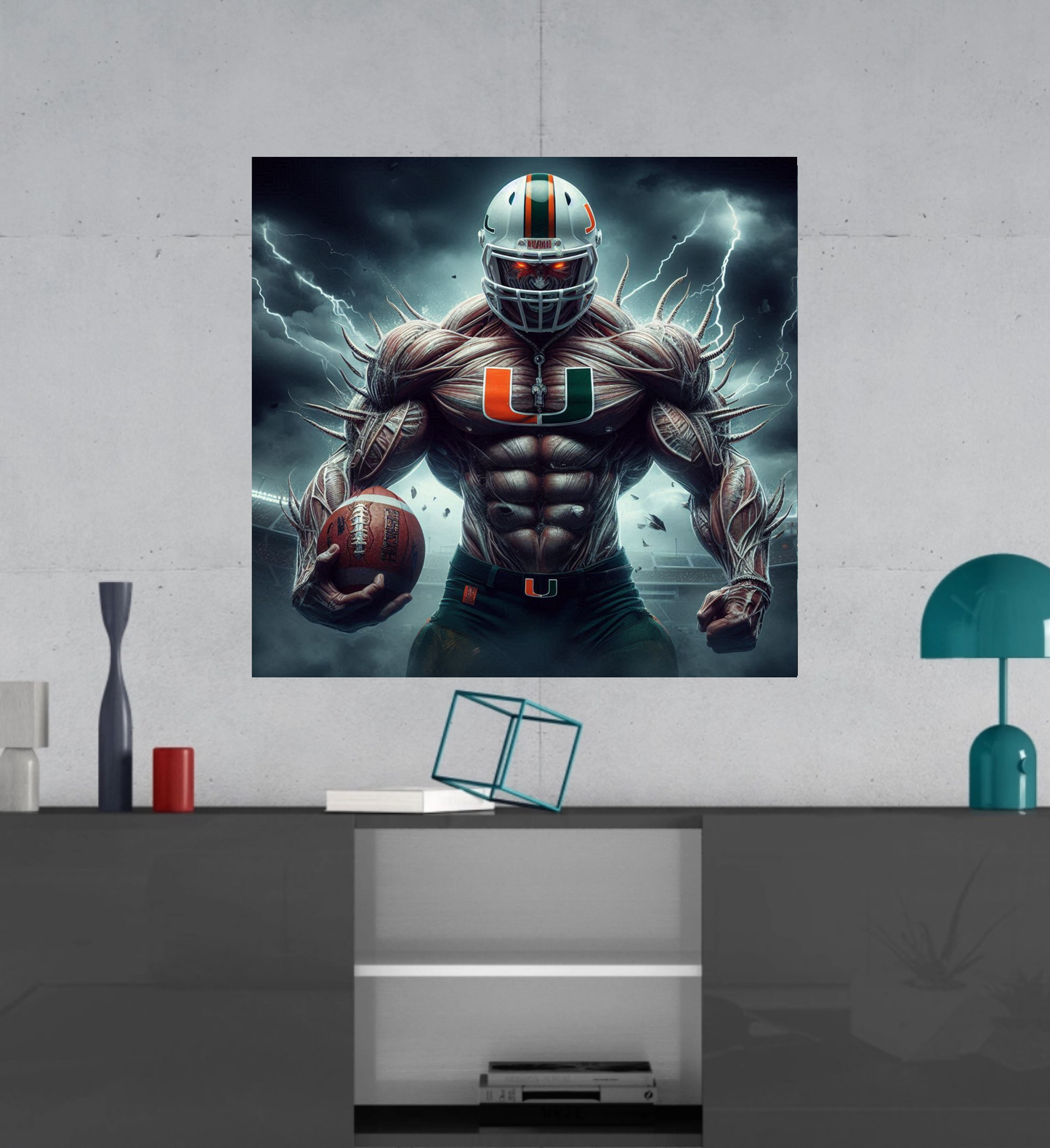 Miami Hurricanes -  Ready To Hang  Canvas Hi-Res Wall Artwork