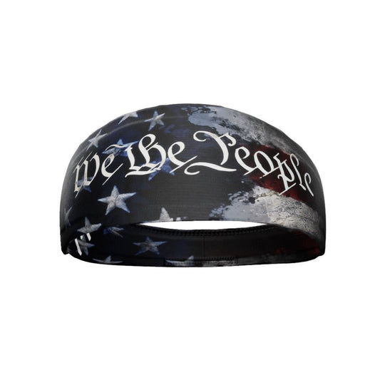 Headband with 'We The People' text and star design on a white background