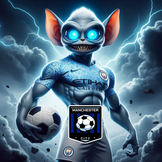 Manchester City FC - Moonchester -  Ready To Hang  Canvas Hi-Res Wall Artwork