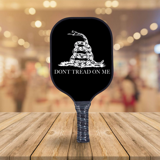 Don't Tread On Me - Black Pickleball Paddle