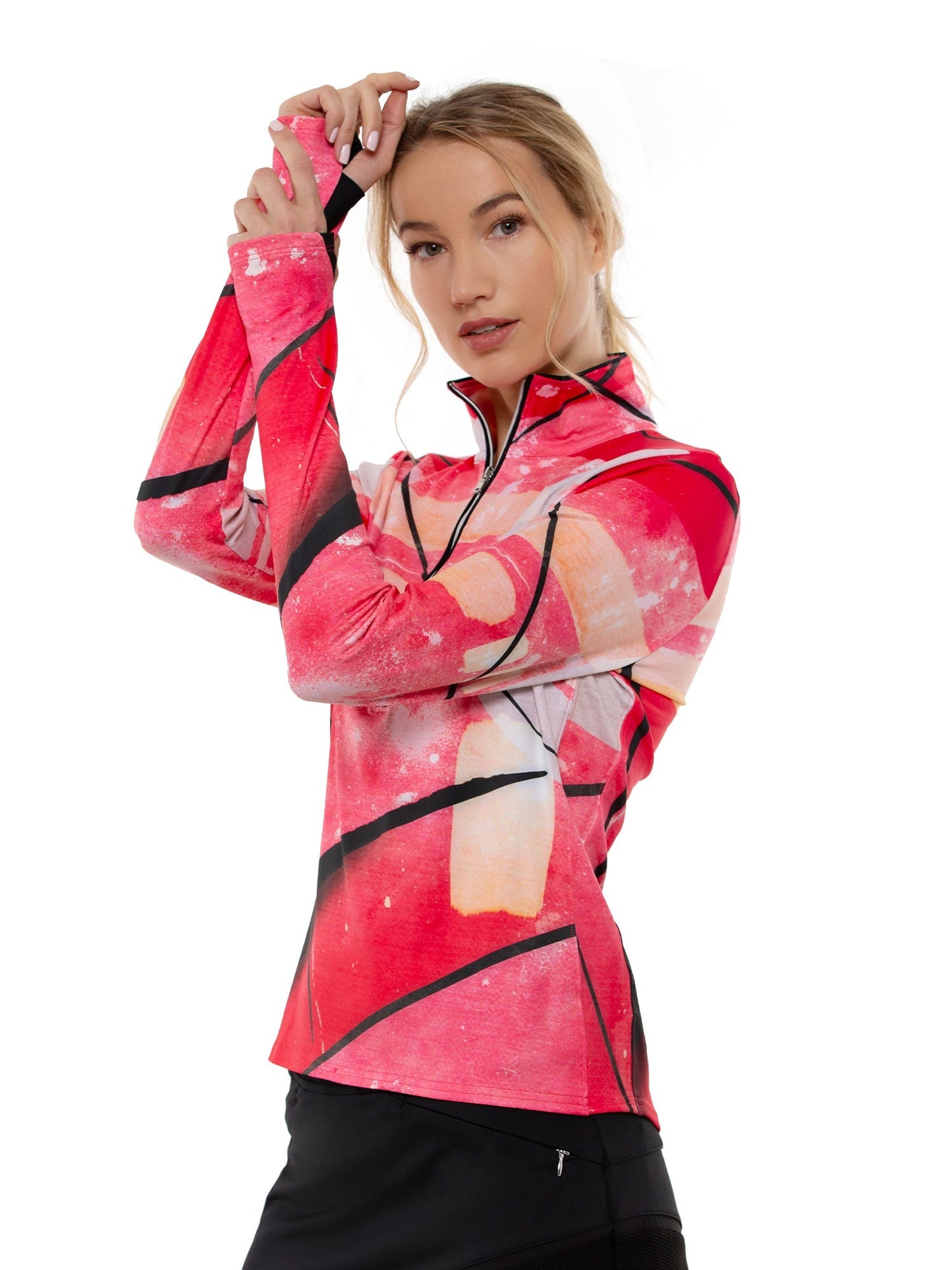 Performance Half Zip High Collar Long Sleeve