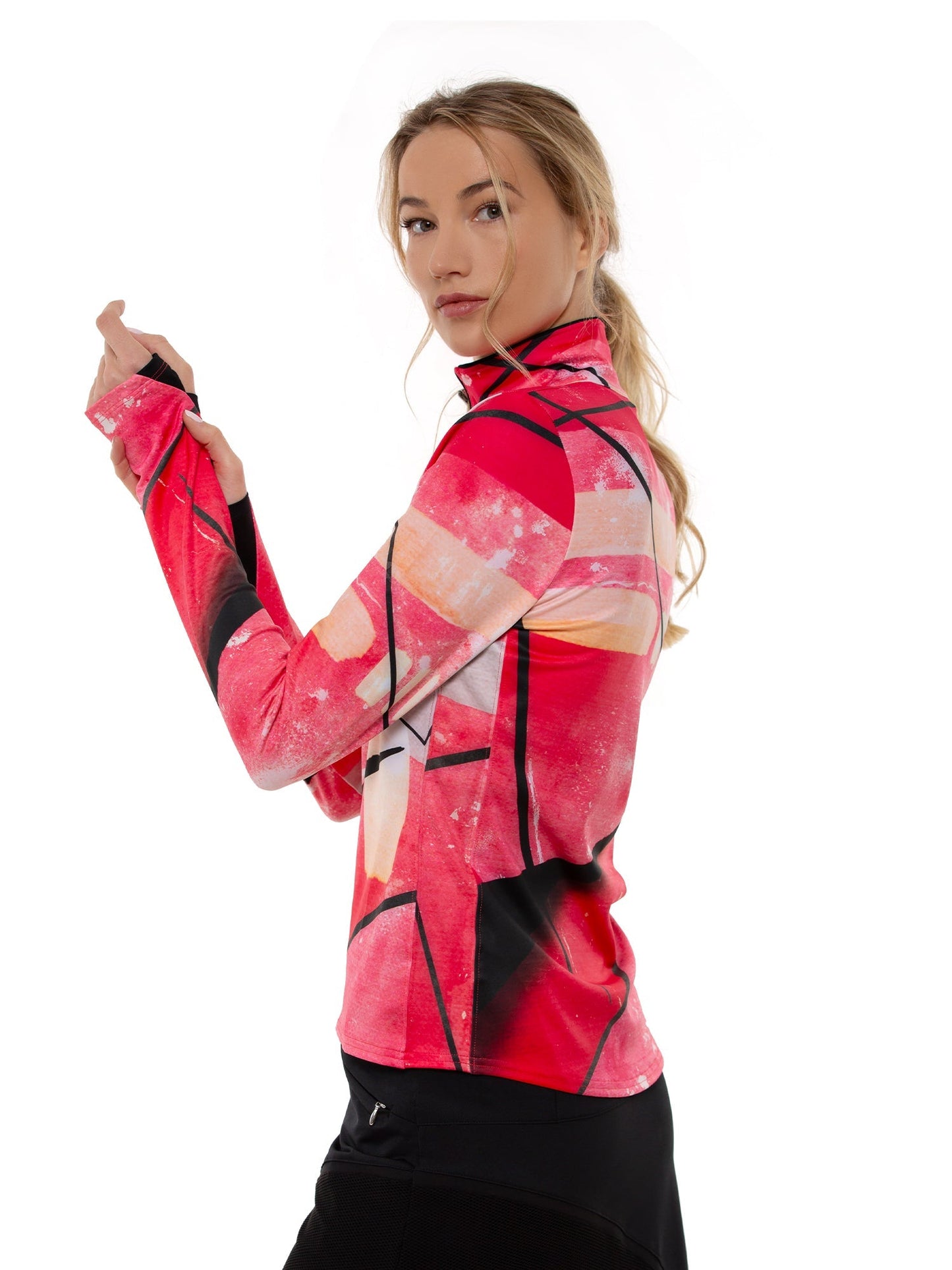 Performance Half Zip High Collar Long Sleeve