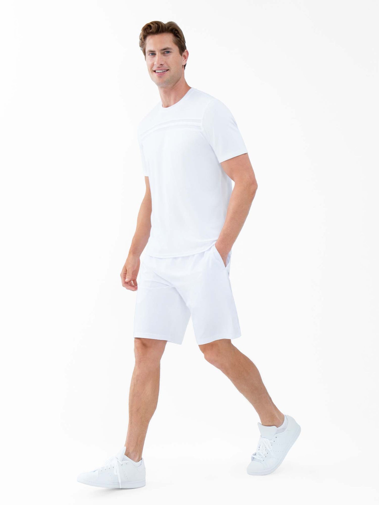Performance Men's Tournament Short Sleeve Crew Neck - White