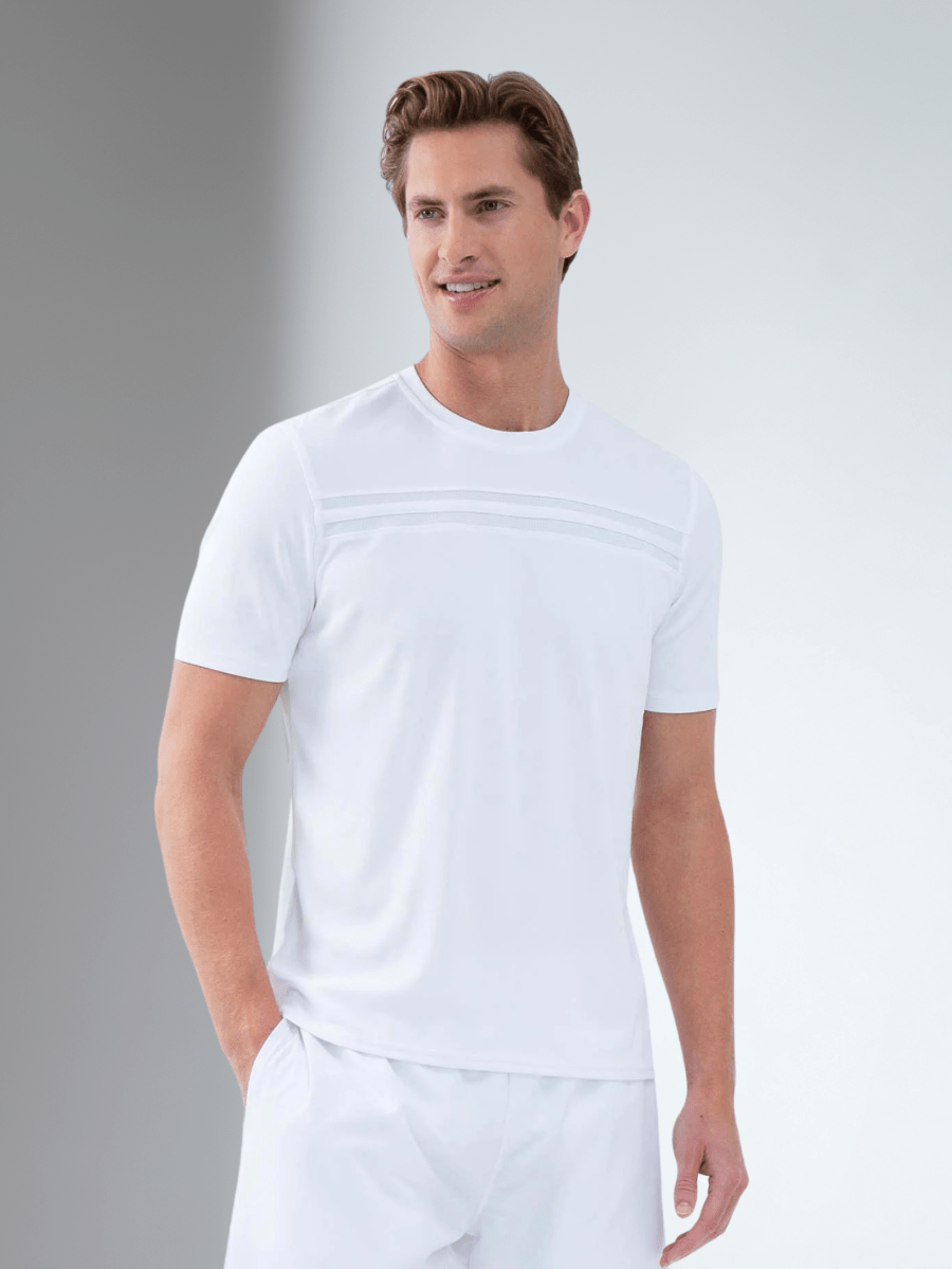 Performance Men's Tournament Short Sleeve Crew Neck - White