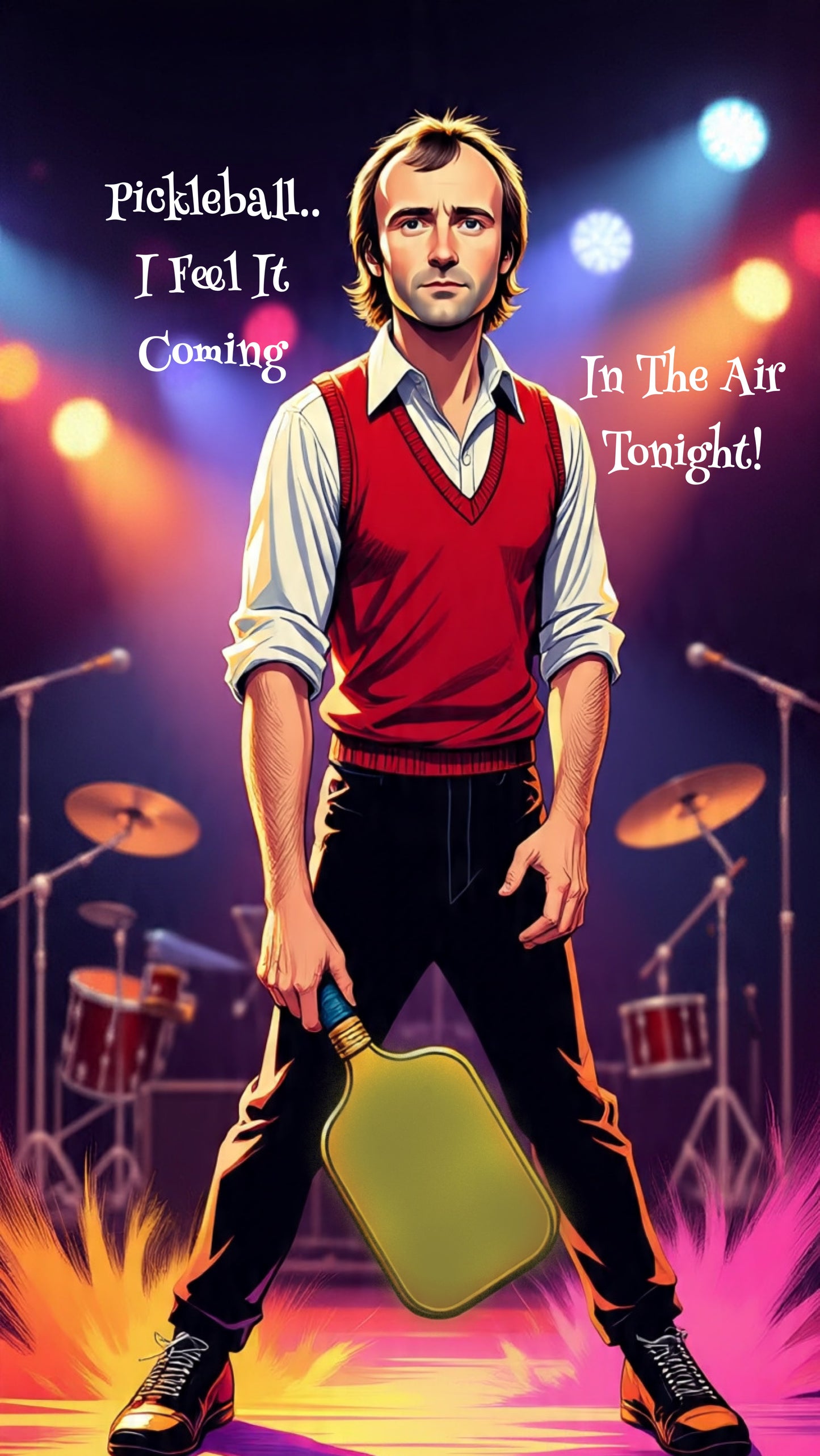 Phil Collins - Pickleball..I Feel It Coming In The Air Tonight! - Ready To Hang  Canvas Hi-Res Wall Artwork