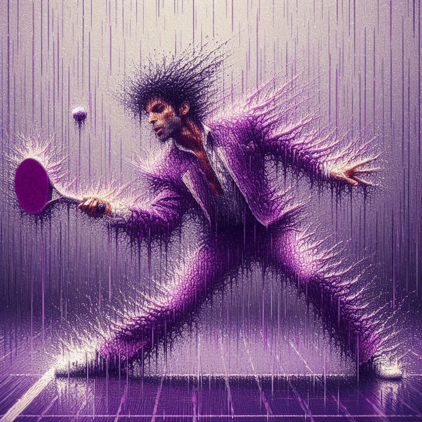 *Prince - Purple Rain Pickleball -  Ready To Hang  Canvas Hi-Res Wall Artwork