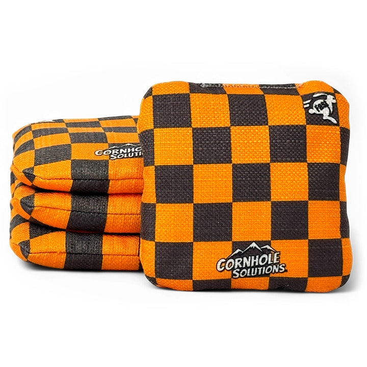 Tri-Star/Checker - Pro Style REC Cornhole Bags – Regulation 6"x6" – Full Set of 8