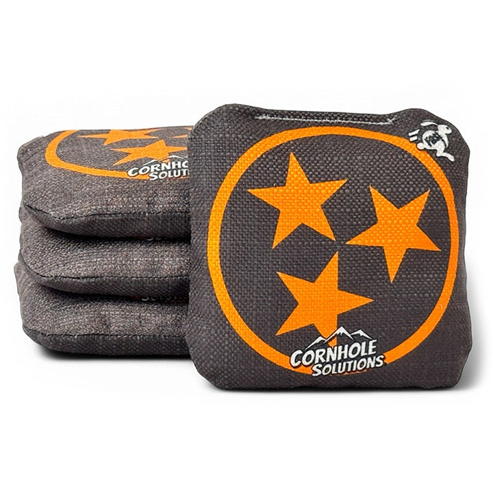 Tri-Star/Checker - Pro Style REC Cornhole Bags – Regulation 6"x6" – Full Set of 8