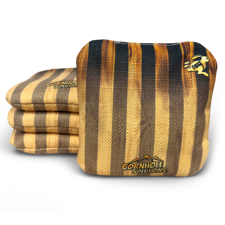 Stripes/Rustic Stars - Pro Style REC Cornhole Bags – Regulation 6"x6" – Full Set of 8