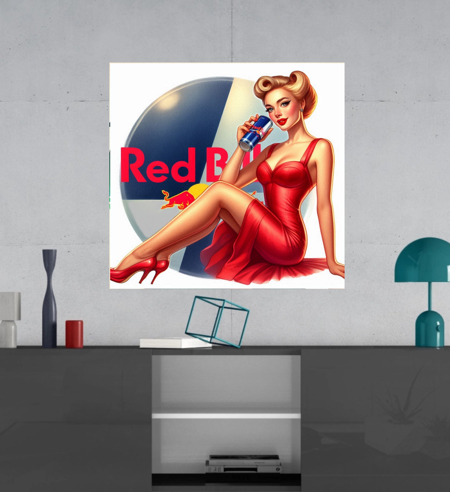 Red Bull -  Rosie Red - Ready To Hang  Canvas Hi-Res Wall Artwork