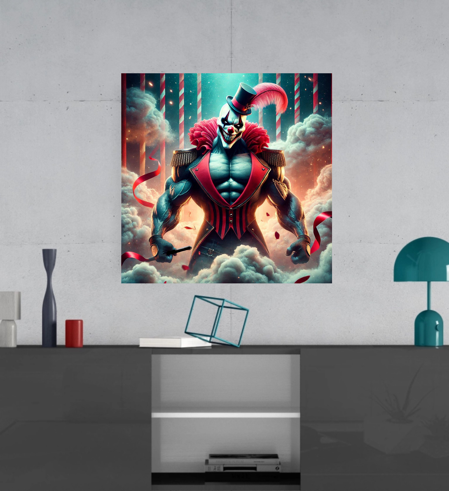 Krazy Clowns - Alffie The Ringmaster -  Ready To Hang  Canvas Hi-Res Wall Artwork