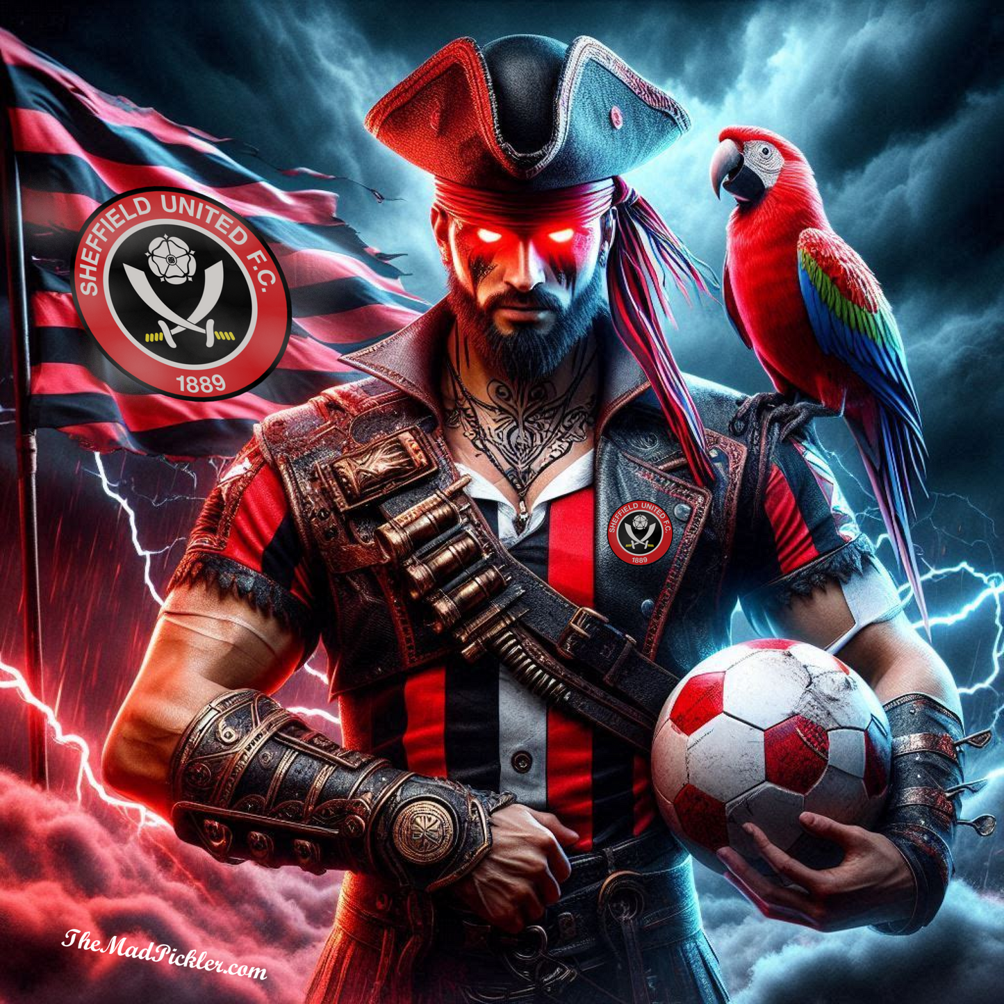 Sheffield United F.C. - Captain Blade - Ready To Hang  Canvas Hi-Res Wall Artwork