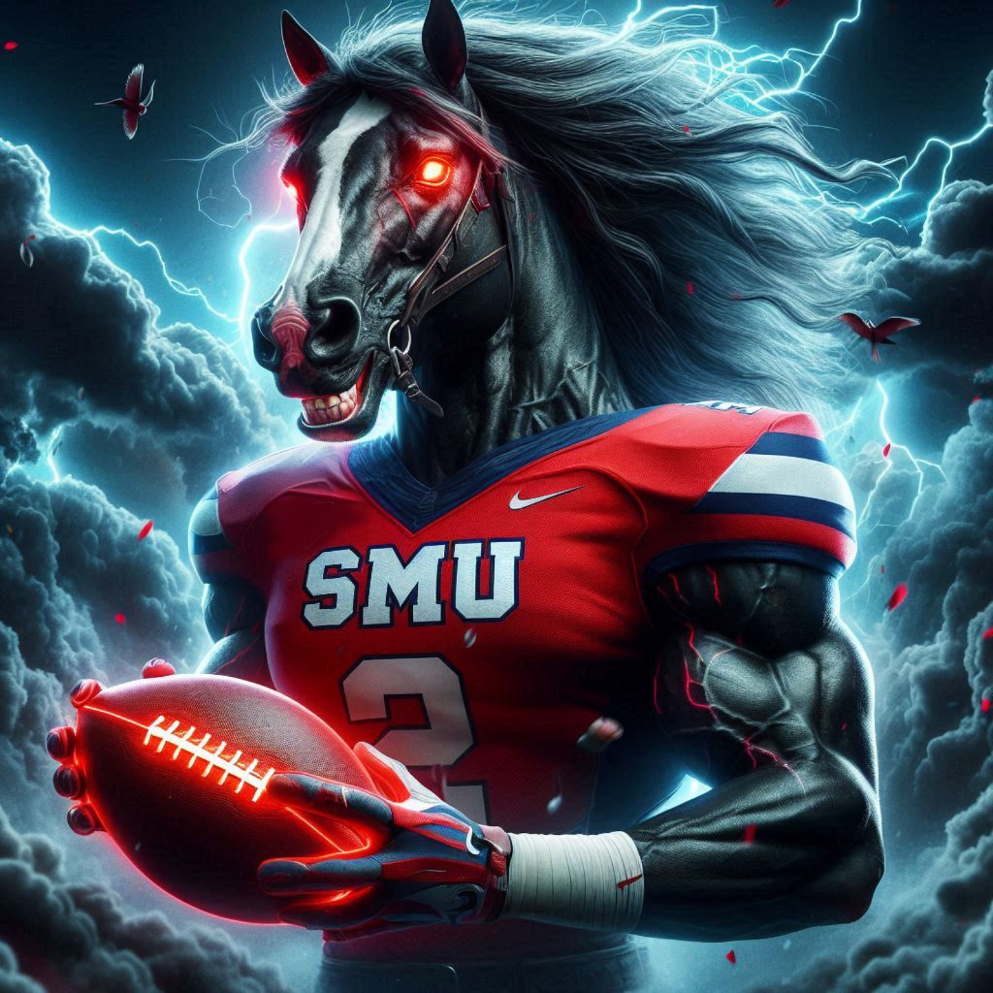 SMU - Southern Methodist University -  Ready To Hang  Canvas Hi-Res Wall Artwork