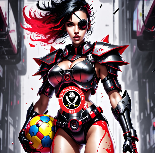 Sheffield United F.C.- Cyberpunk - Ready To Hang Canvas Hi-Res Wall Artwork