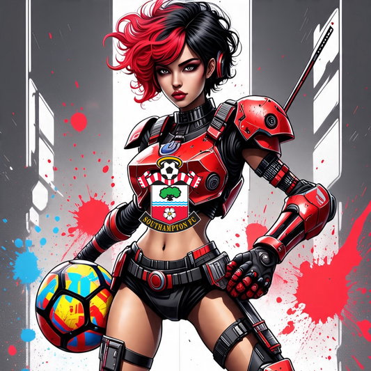 Southhampton F.C. - Cyberpunk - Ready To Hang Canvas Hi-Res Wall Artwork