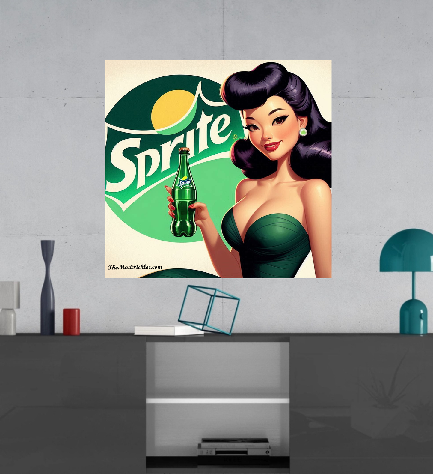 Sprite -  Lia Lime - Ready To Hang  Canvas Hi-Res Wall Artwork