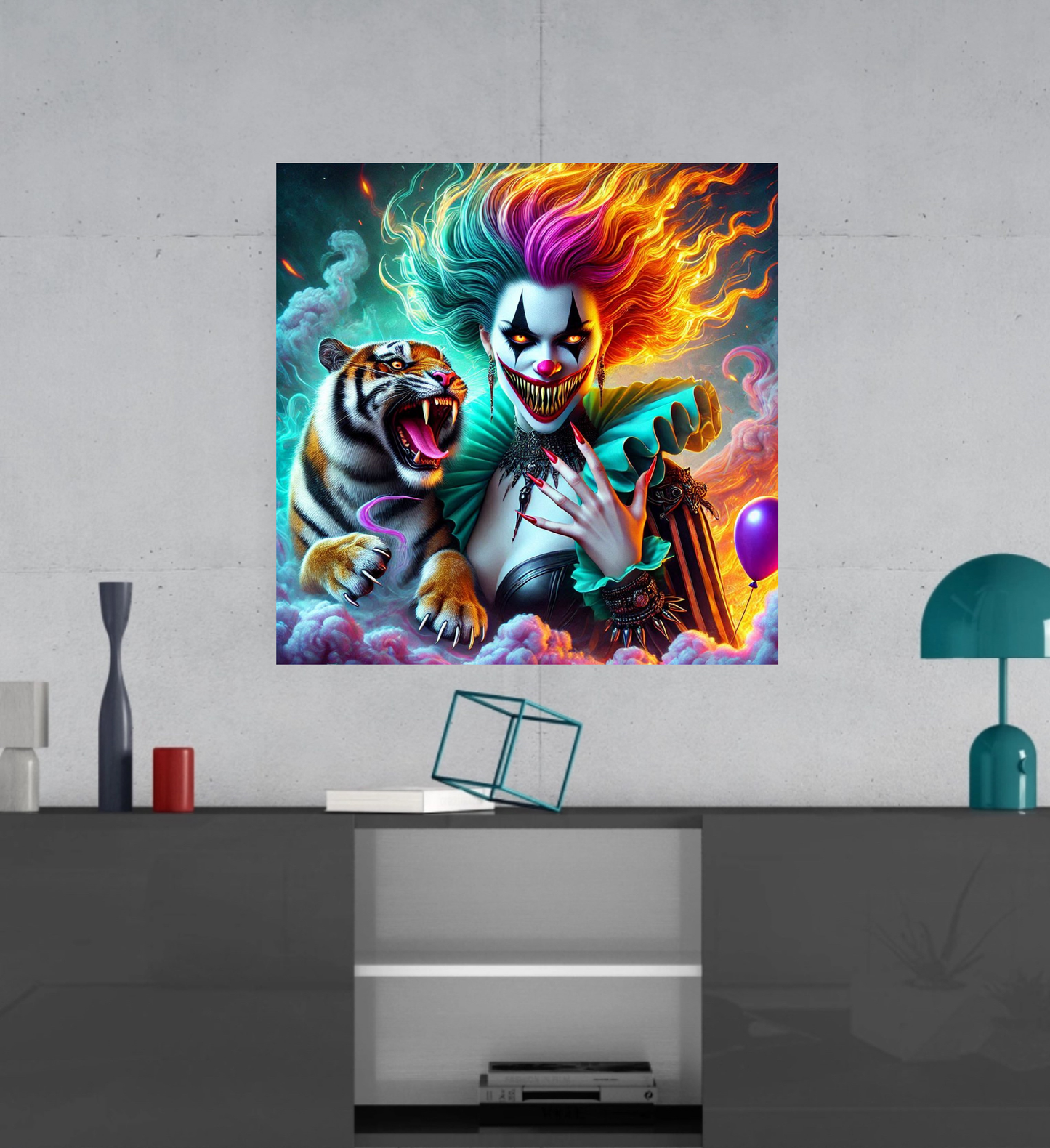 Krazy Clowns - Serealia and Atlas -  Ready To Hang  Canvas Hi-Res Wall Artwork