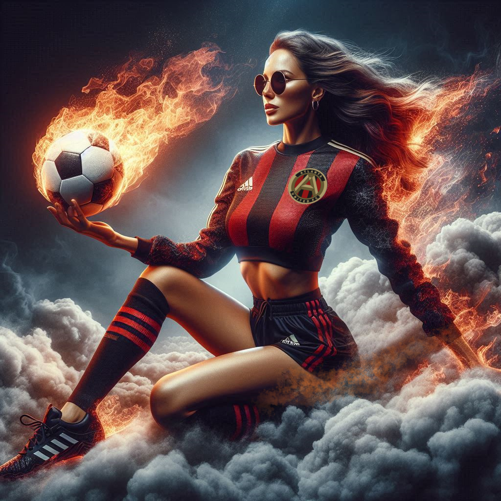 Atlanta United FC - Ball Girl - Ready To Hang  Canvas Hi-Res Wall Artwork