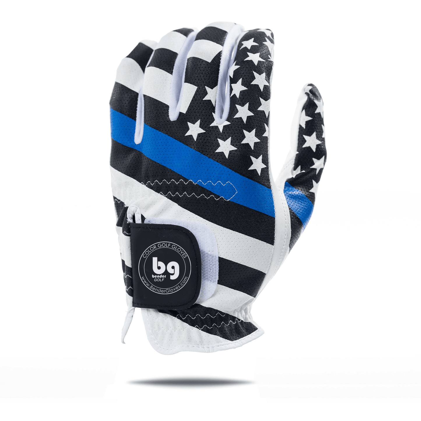 USA Blue Line Mesh Golf Glove