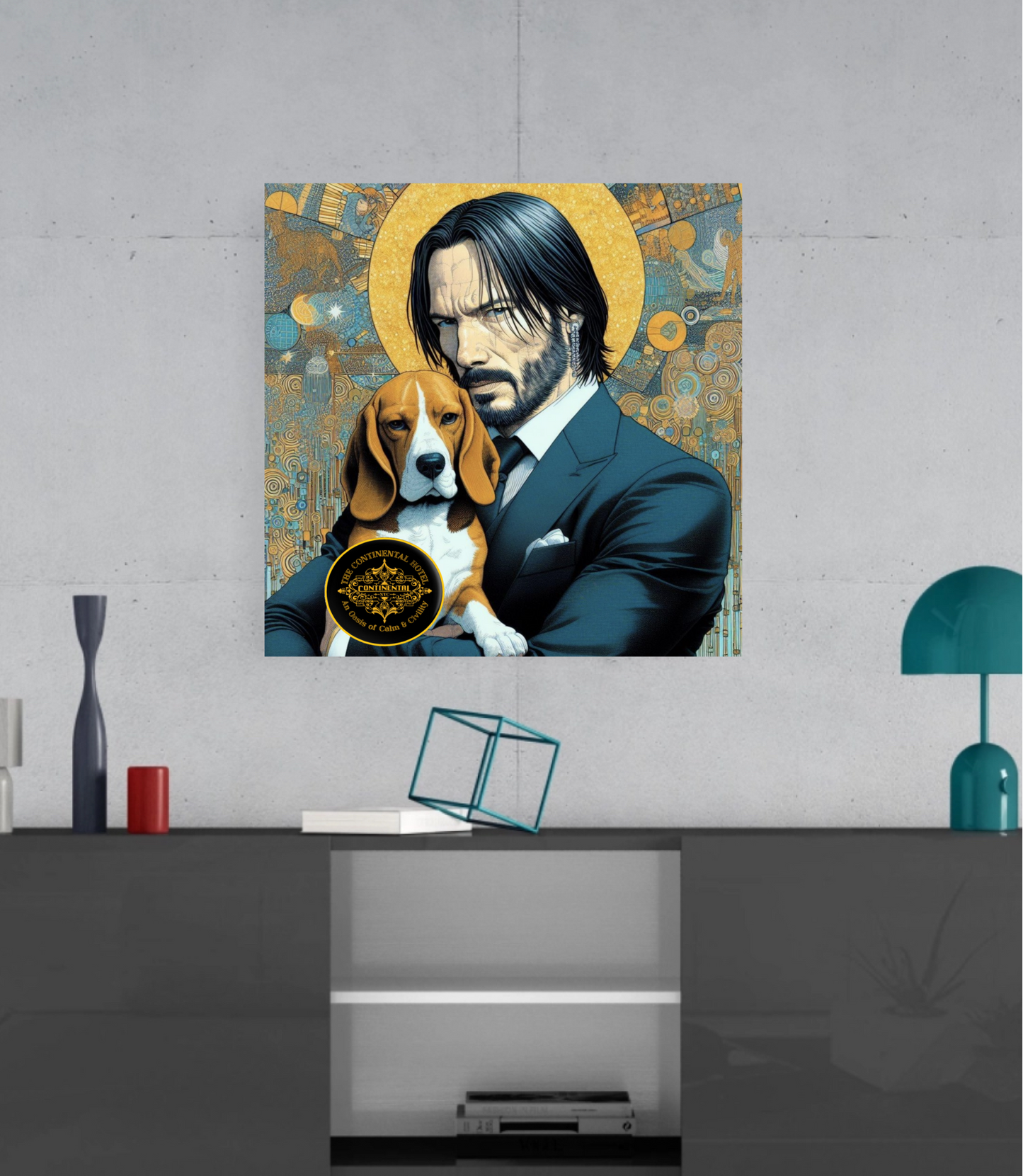 John Wick and Daisy - Canvas Hi-Res Wall Artwork