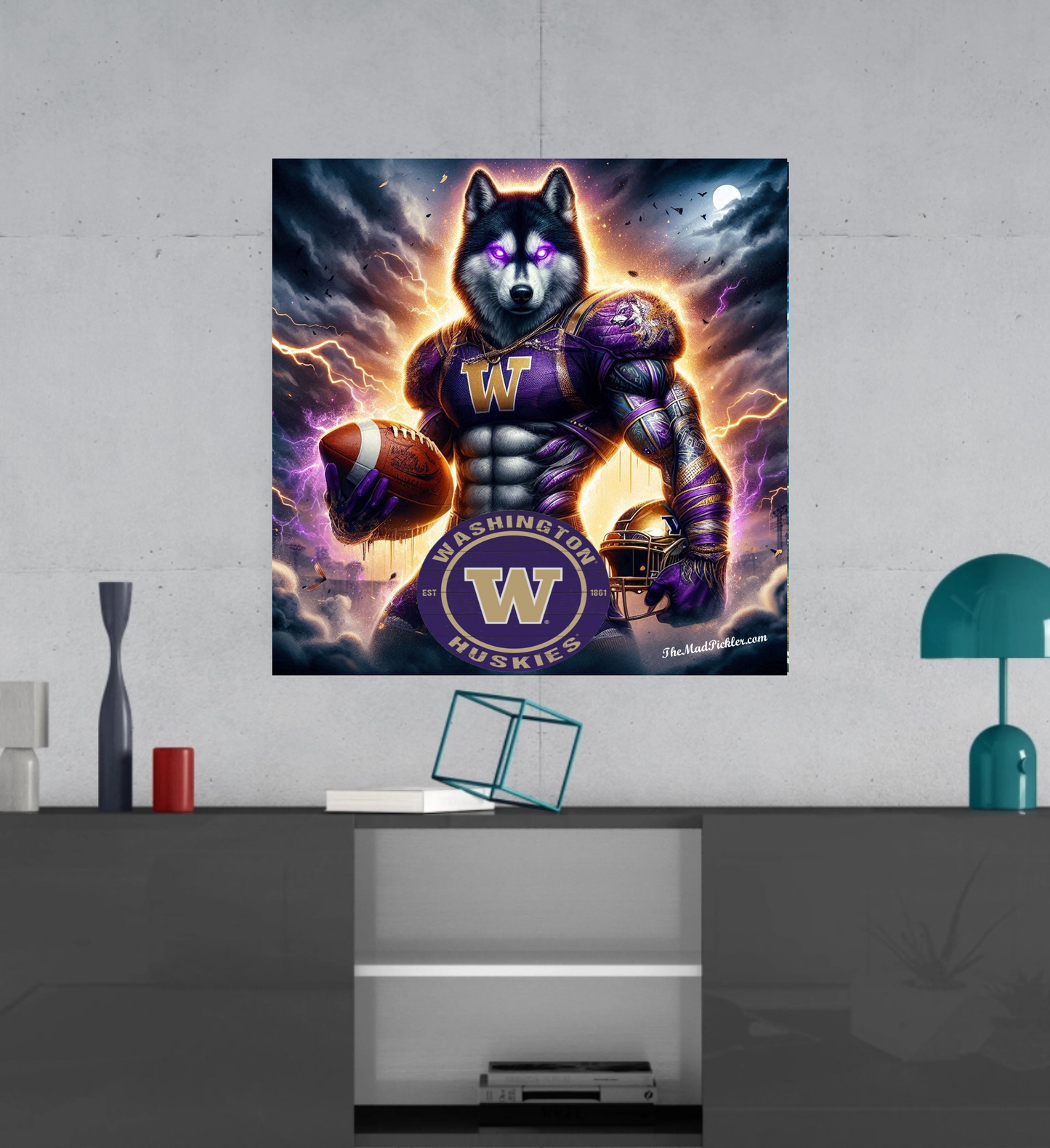 Washington Huskies -  Ready To Hang  Canvas Hi-Res Wall Artwork