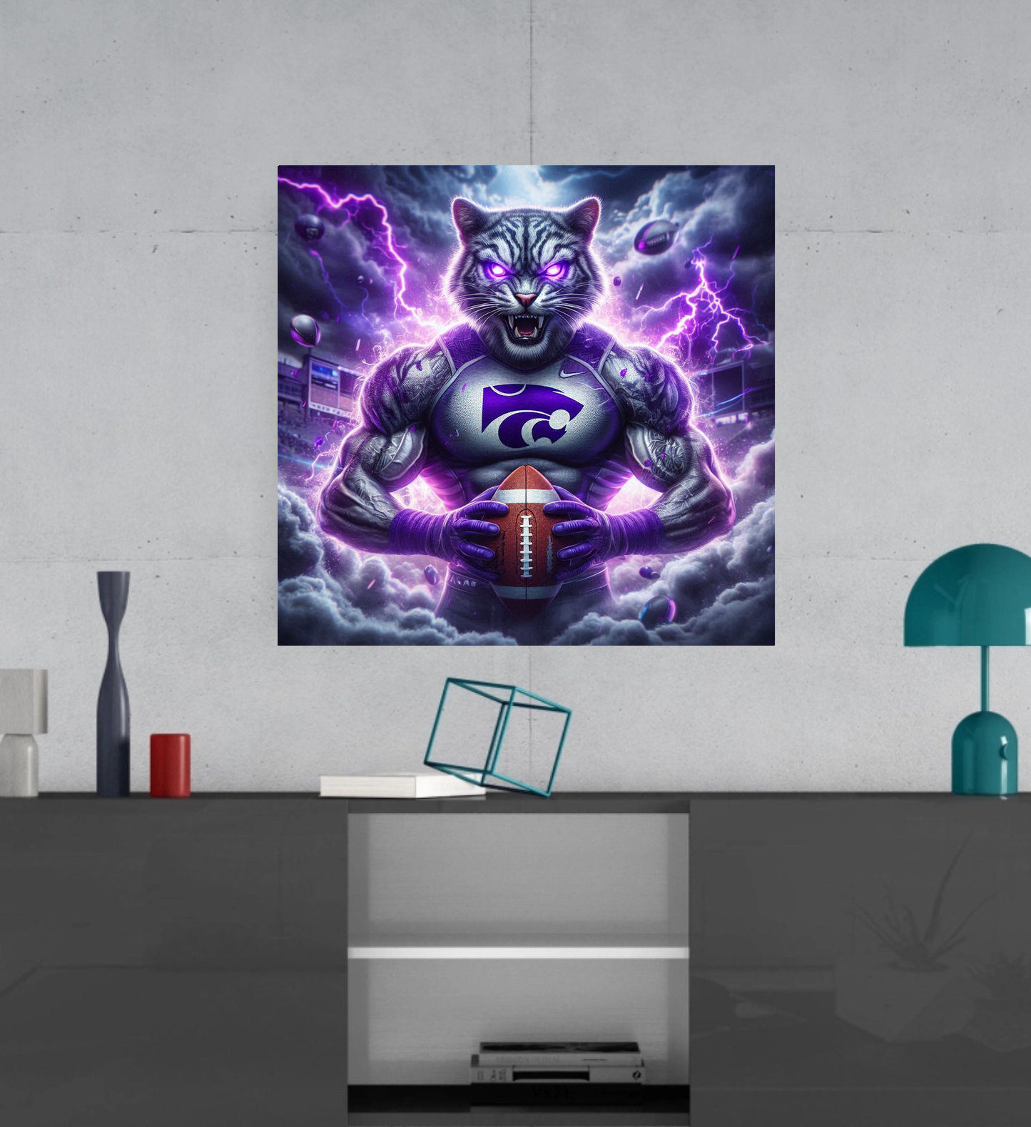 Kansas State Wildcats  -  Ready To Hang  Canvas Hi-Res Wall Artwork